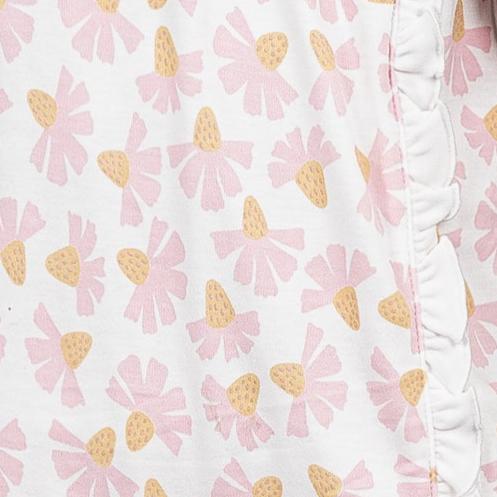 Kimono Ruffle Footie - Pink Madison