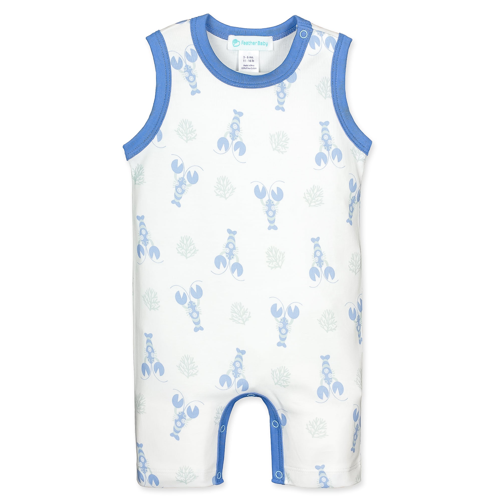 Tank Romper - Cajun Lobster 100% Pima Cotton SAMPLES
