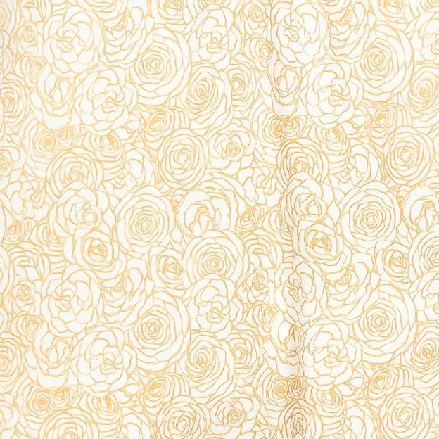 Chic Bubble - Roses - Marigold on White