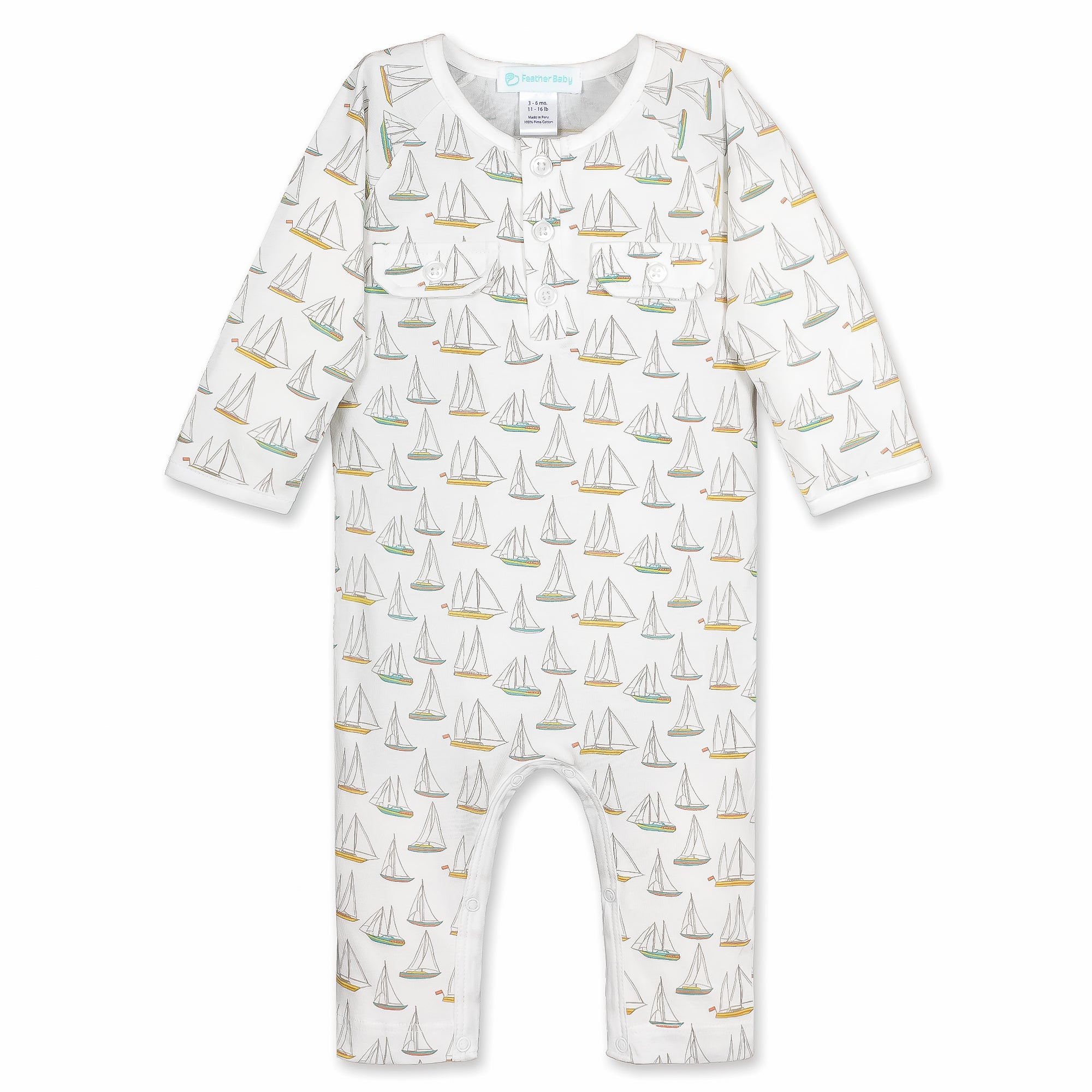 Pocket Long John - Sailing Yachts 100% Pima Cotton SAMPLES
