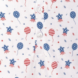 Henley Romper - USA Balloons 100% Pima Cotton