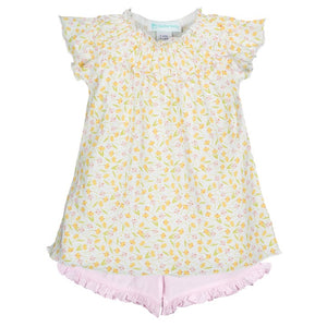 Ruched Tunic - Bonnie Floral 100% Pima Cotton