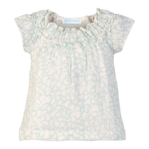 Ruched Tunic + Short - Aqua Angel's Trumpets
