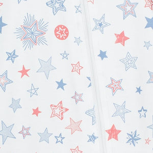 Zipper Footie - Stars + Stripes Forever 100% Pima Cotton SAMPLES