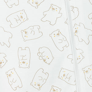 Zipper Footie - Bundle of Bears 100% Pima Cotton