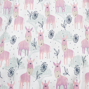 Ruffle-Yoke Romper - Mingling Zebras 100% Pima Cotton FAIRE