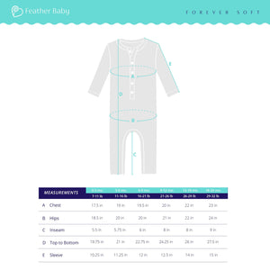 [Free_Shipping]-[Pima_Cotton]-Long Rompers-[Baby_Gift]-[Shower_Gift]-[Designer]-Feather Baby