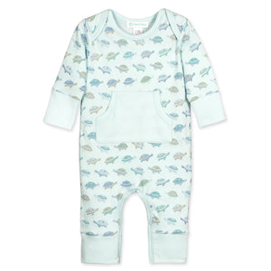 [Free_Shipping]-[Pima_Cotton]-Long Rompers-[Baby_Gift]-[Shower_Gift]-[Designer]-Feather Baby