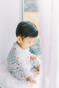 [Free_Shipping]-[Pima_Cotton]-Long Rompers-[Baby_Gift]-[Shower_Gift]-[Designer]-Feather Baby