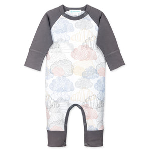 [Free_Shipping]-[Pima_Cotton]-Long Rompers-[Baby_Gift]-[Shower_Gift]-[Designer]-Feather Baby