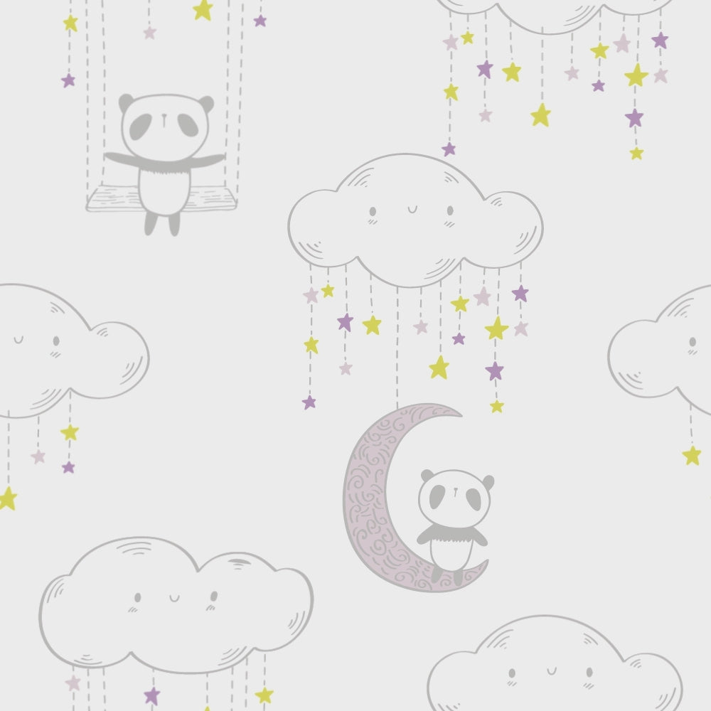 Zipper Footie - Swinging Panda on White  100% Pima Cotton