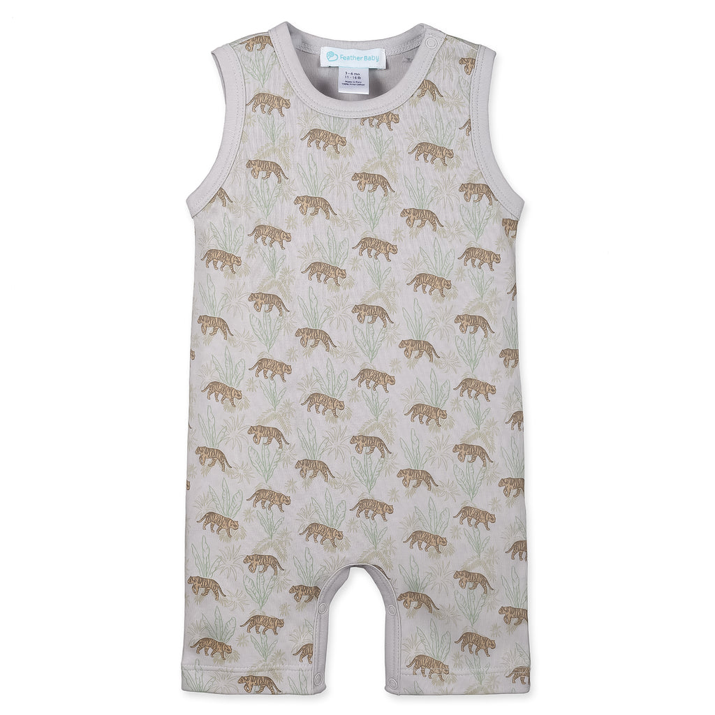 [Free_Shipping]-[Pima_Cotton]-Short Rompers-[Baby_Gift]-[Shower_Gift]-[Designer]-Feather Baby