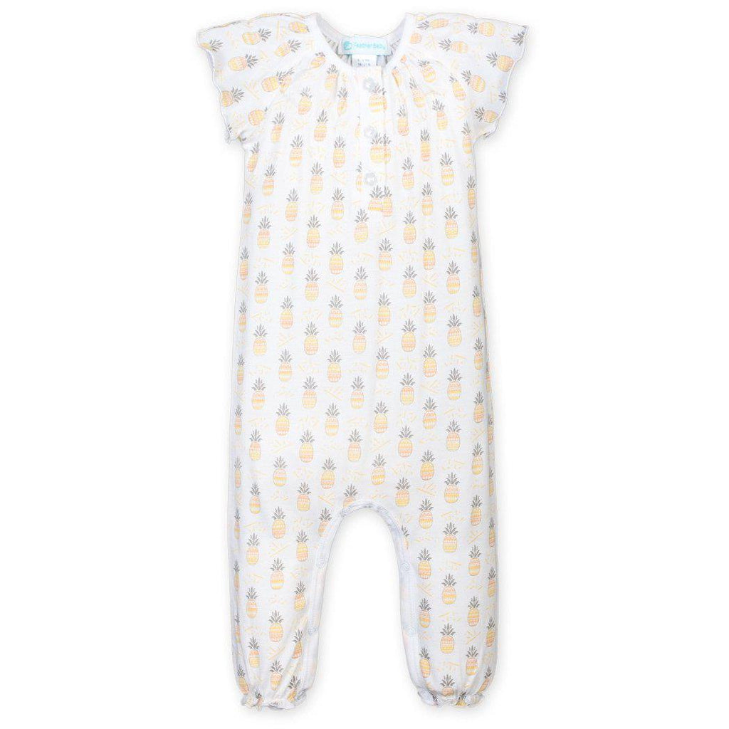 [Free_Shipping]-[Pima_Cotton]-Long Rompers-[Baby_Gift]-[Shower_Gift]-[Designer]-Feather Baby