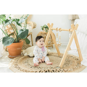 [Free_Shipping]-[Pima_Cotton]-Long Rompers-[Baby_Gift]-[Shower_Gift]-[Designer]-Feather Baby
