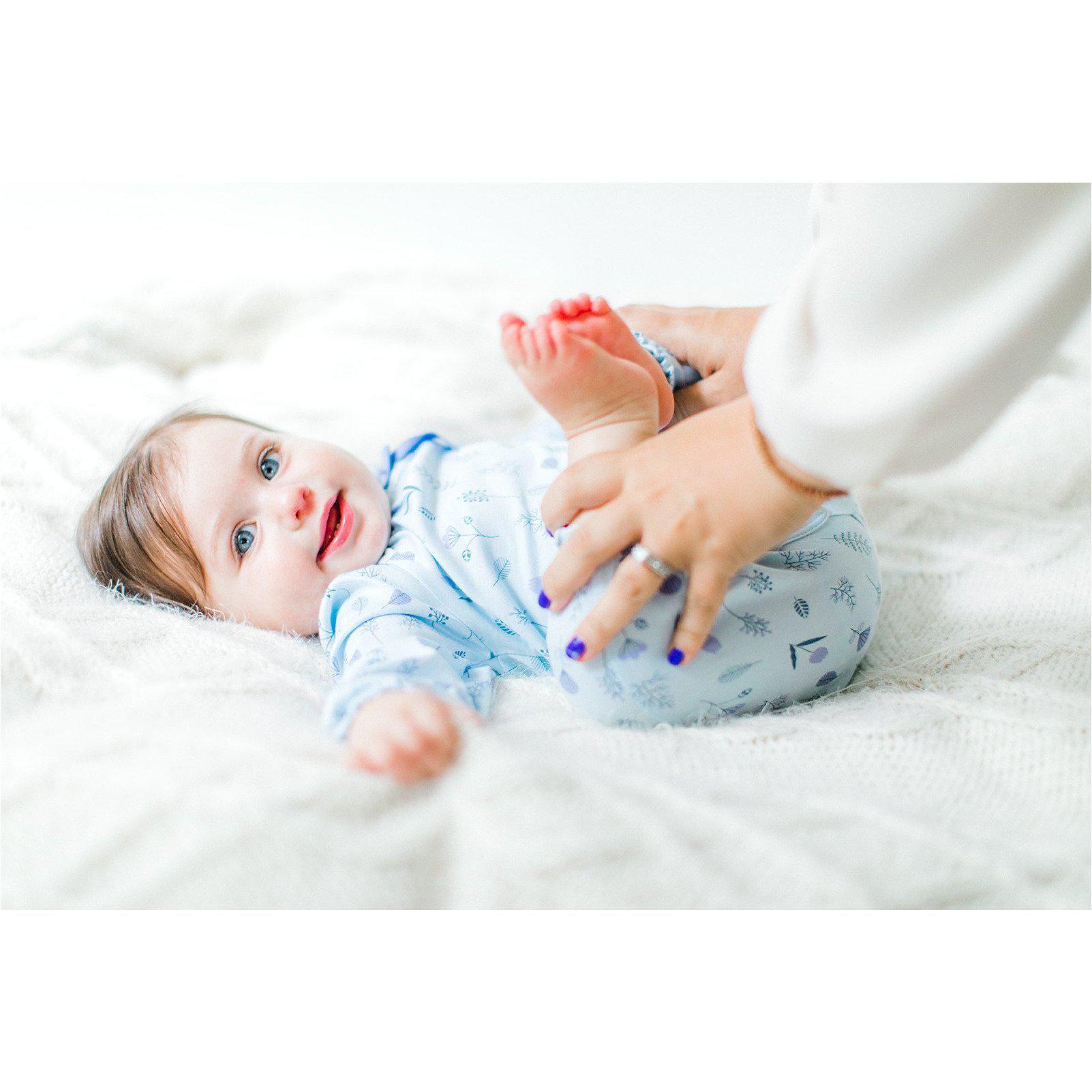 [Free_Shipping]-[Pima_Cotton]-Long Rompers-[Baby_Gift]-[Shower_Gift]-[Designer]-Feather Baby