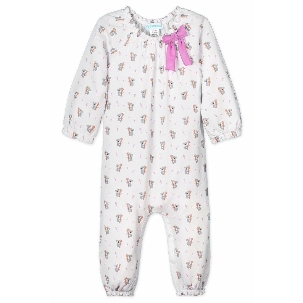 [Free_Shipping]-[Pima_Cotton]-Long Rompers-[Baby_Gift]-[Shower_Gift]-[Designer]-Feather Baby