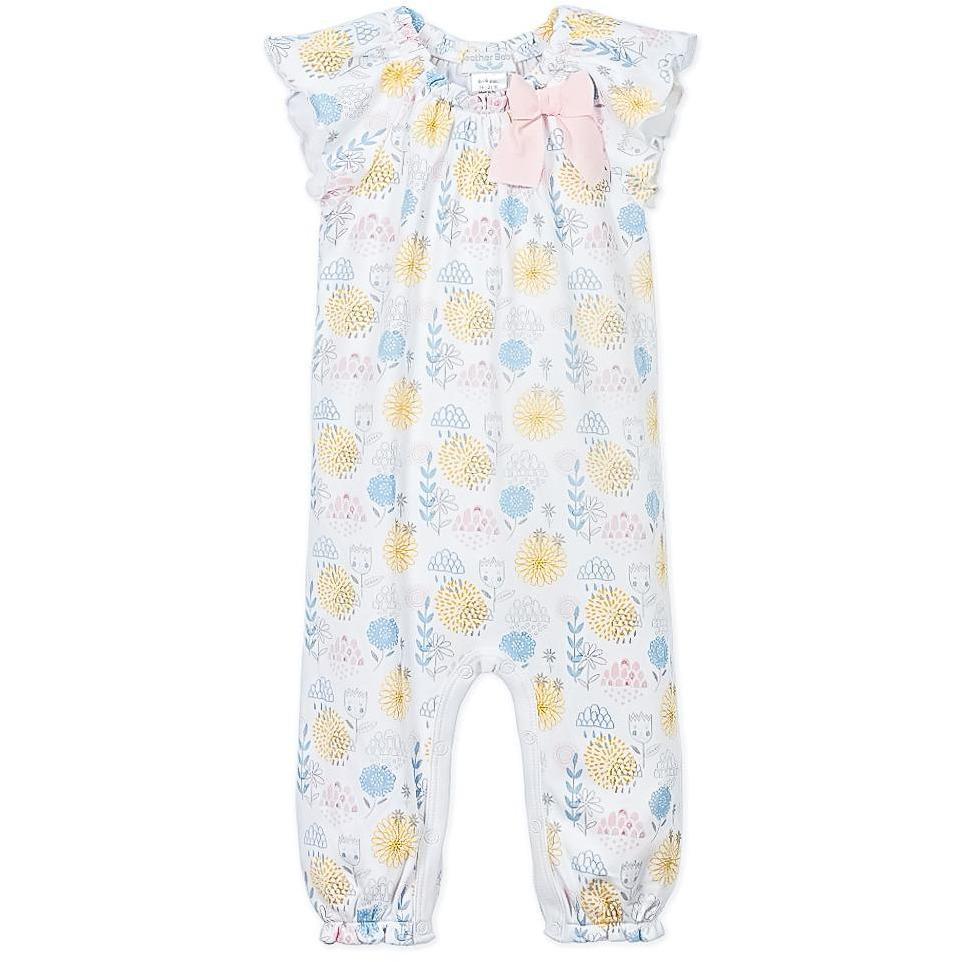 [Free_Shipping]-[Pima_Cotton]-Long Rompers-[Baby_Gift]-[Shower_Gift]-[Designer]-Feather Baby