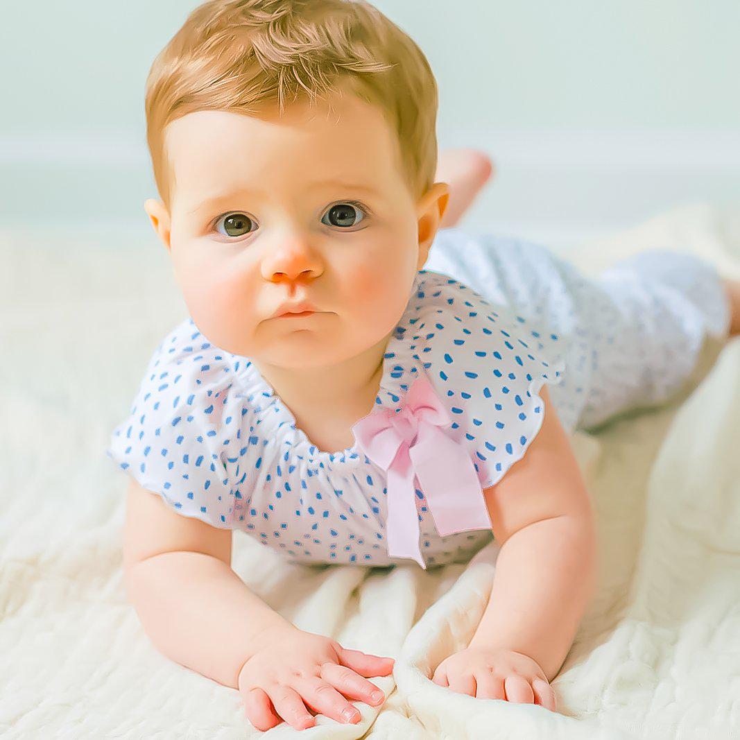 [Free_Shipping]-[Pima_Cotton]-Long Rompers-[Baby_Gift]-[Shower_Gift]-[Designer]-Feather Baby