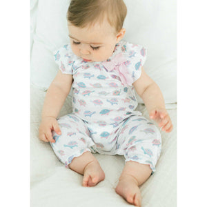 [Free_Shipping]-[Pima_Cotton]-Long Rompers-[Baby_Gift]-[Shower_Gift]-[Designer]-Feather Baby