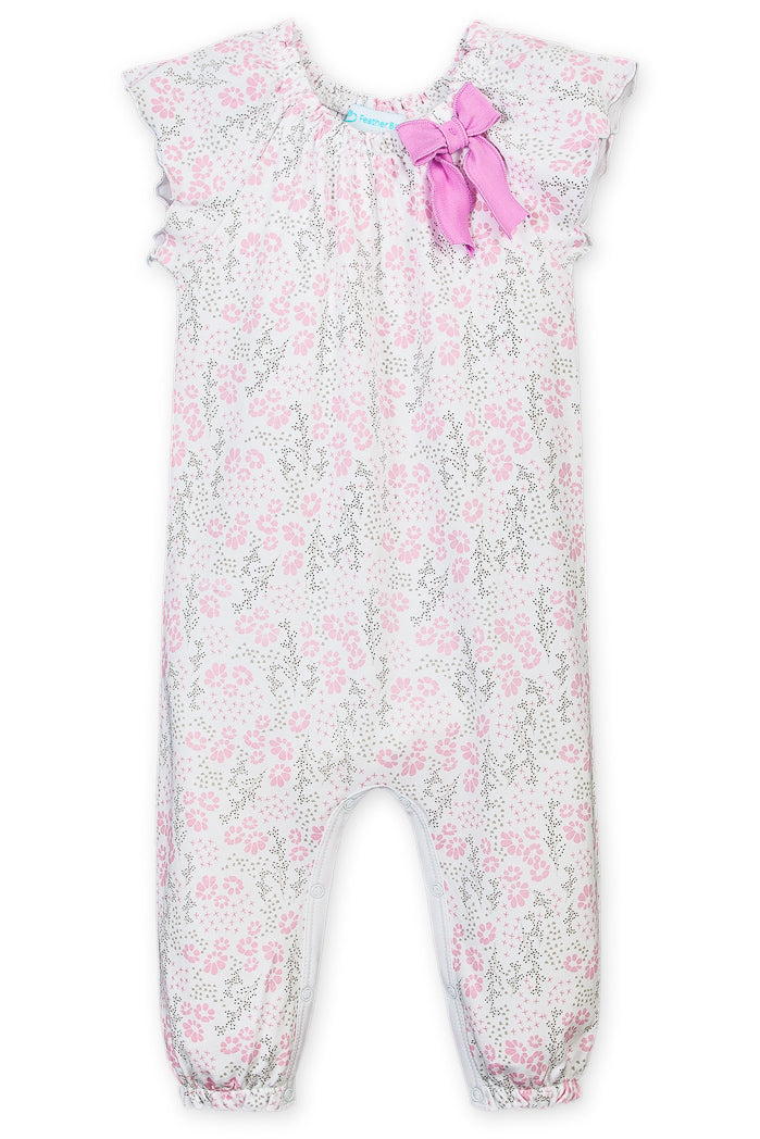 [Free_Shipping]-[Pima_Cotton]-Long Rompers-[Baby_Gift]-[Shower_Gift]-[Designer]-Feather Baby