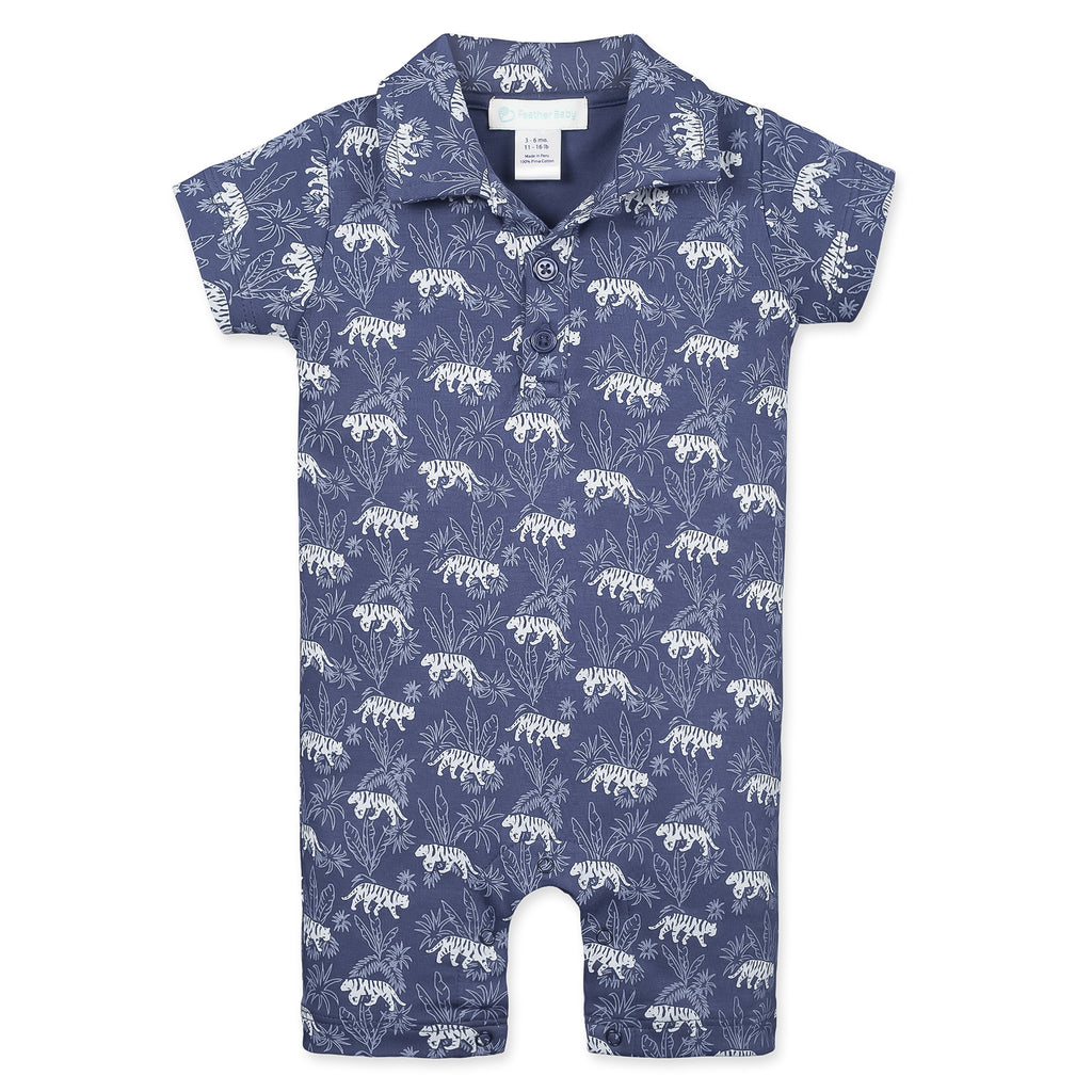 [Free_Shipping]-[Pima_Cotton]-Short Rompers-[Baby_Gift]-[Shower_Gift]-[Designer]-Feather Baby