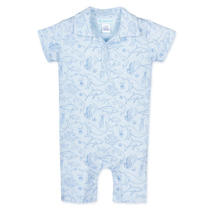 [Free_Shipping]-[Pima_Cotton]-Short Rompers-[Baby_Gift]-[Shower_Gift]-[Designer]-Feather Baby