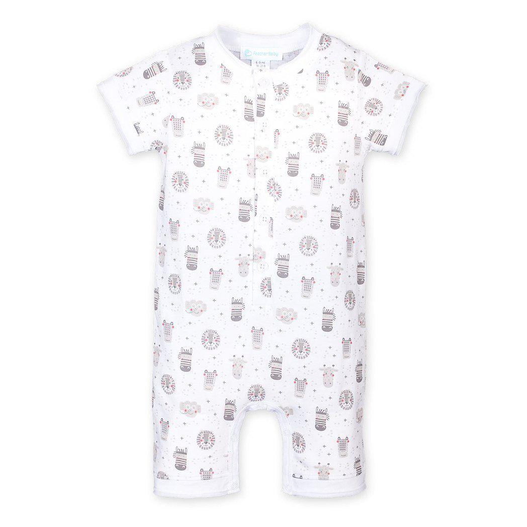 [Free_Shipping]-[Pima_Cotton]-Short Rompers-[Baby_Gift]-[Shower_Gift]-[Designer]-Feather Baby