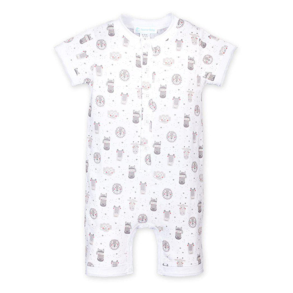 [Free_Shipping]-[Pima_Cotton]-Short Rompers-[Baby_Gift]-[Shower_Gift]-[Designer]-Feather Baby