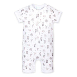 [Free_Shipping]-[Pima_Cotton]-Short Rompers-[Baby_Gift]-[Shower_Gift]-[Designer]-Feather Baby