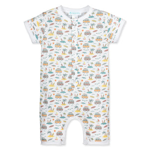 Henley Romper - Surf Camp 100% Pima Cotton