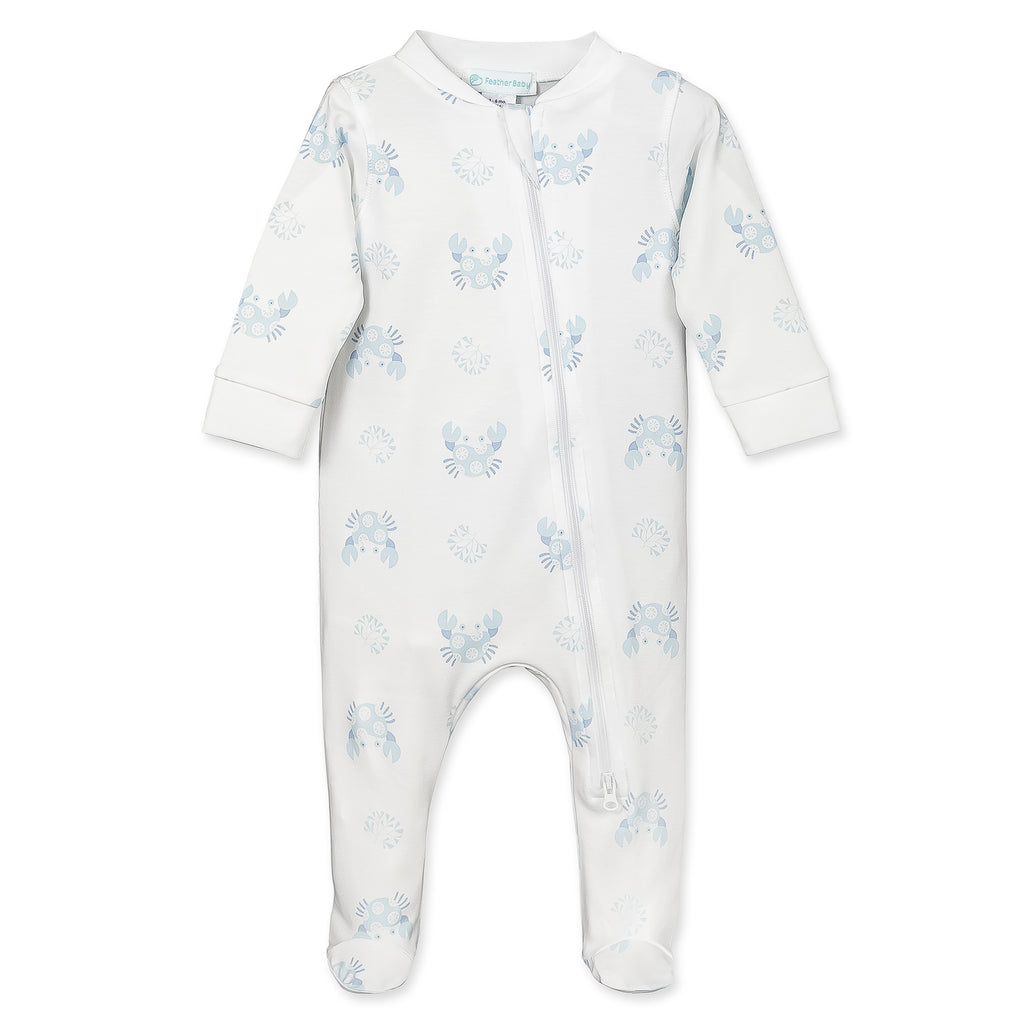 [Free_Shipping]-[Pima_Cotton]-Footies-[Baby_Gift]-[Shower_Gift]-[Designer]-Feather Baby