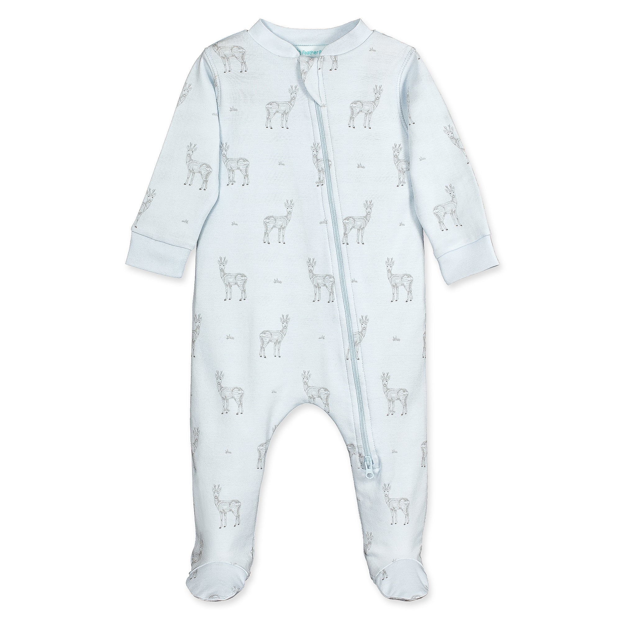 [Free_Shipping]-[Pima_Cotton]-Footies-[Baby_Gift]-[Shower_Gift]-[Designer]-Feather Baby