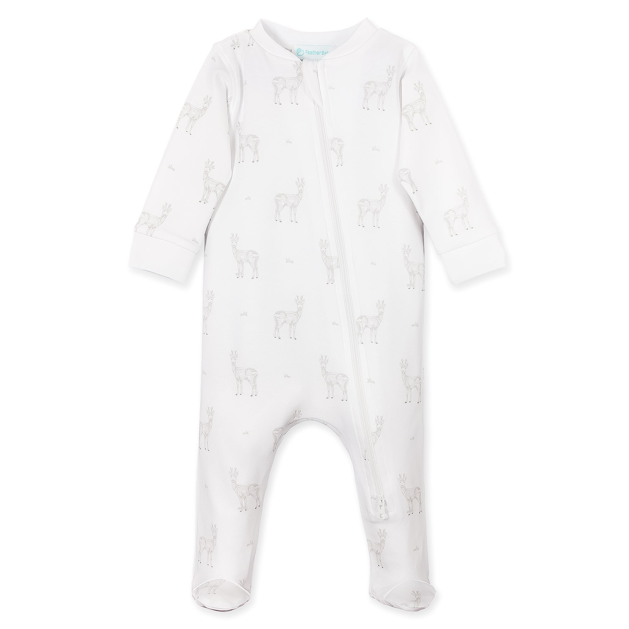 [Free_Shipping]-[Pima_Cotton]-Footies-[Baby_Gift]-[Shower_Gift]-[Designer]-Feather Baby