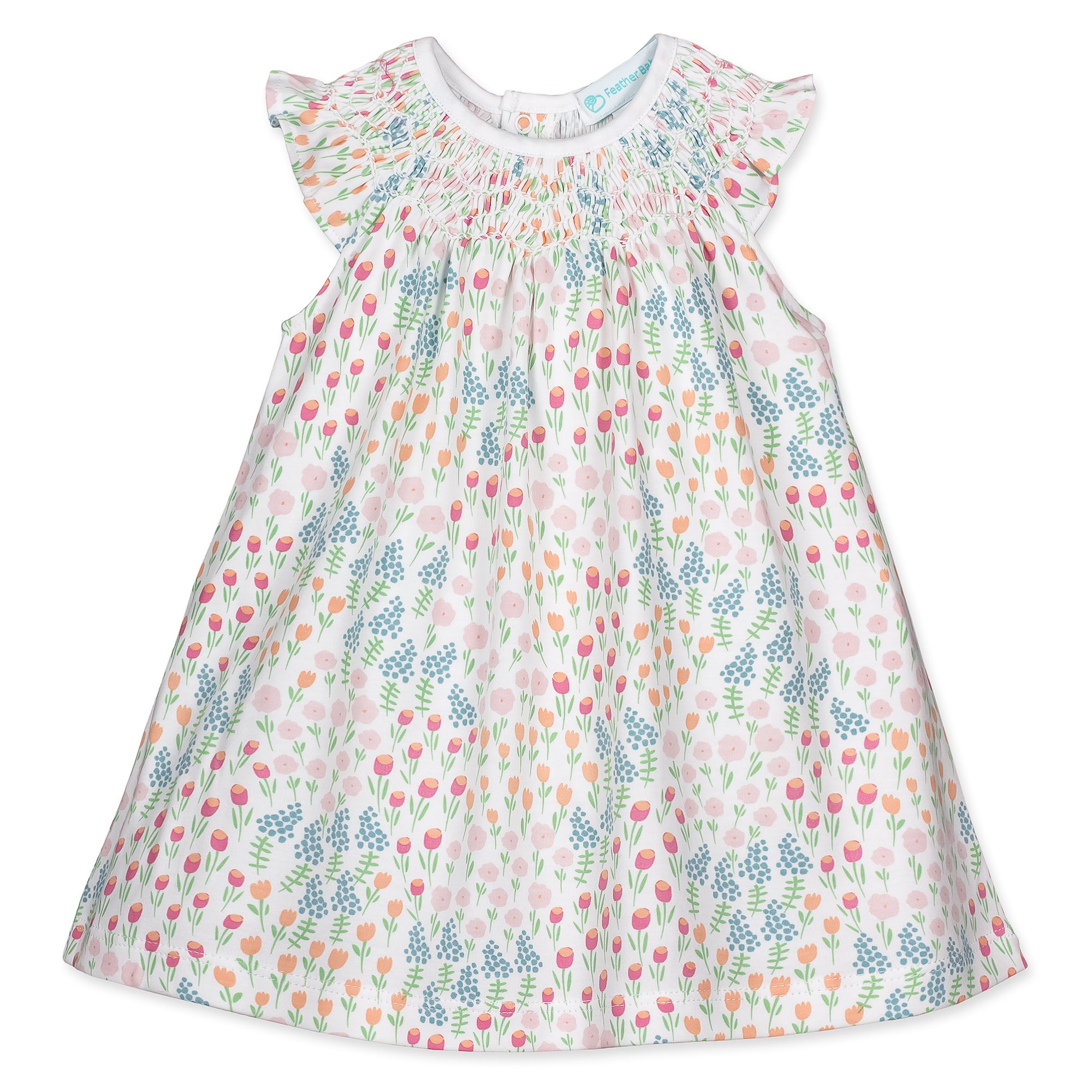 [Free_Shipping]-[Pima_Cotton]-Dresses-[Baby_Gift]-[Shower_Gift]-[Designer]-Feather Baby