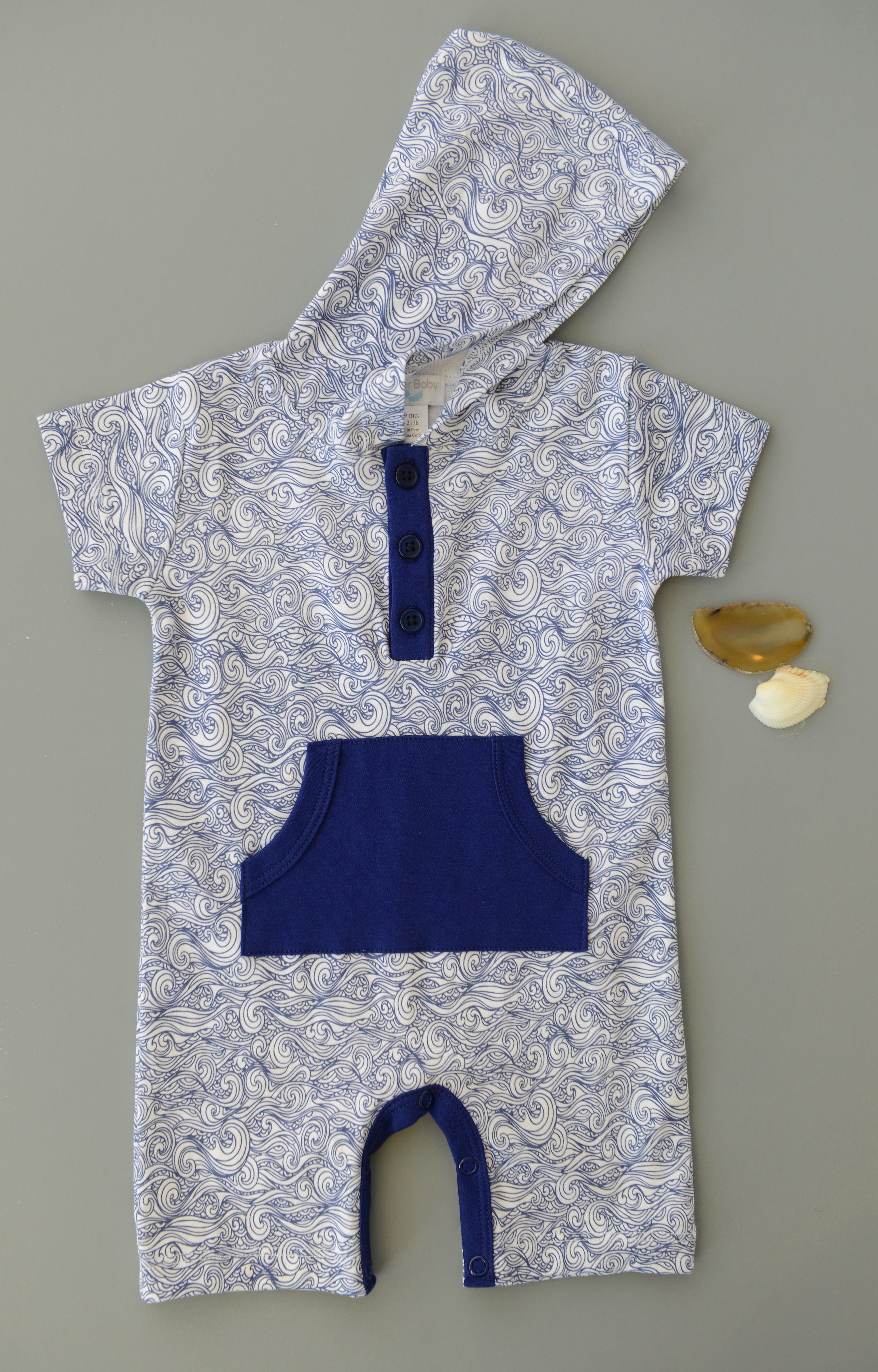 [Free_Shipping]-[Pima_Cotton]-Short Rompers-[Baby_Gift]-[Shower_Gift]-[Designer]-Feather Baby