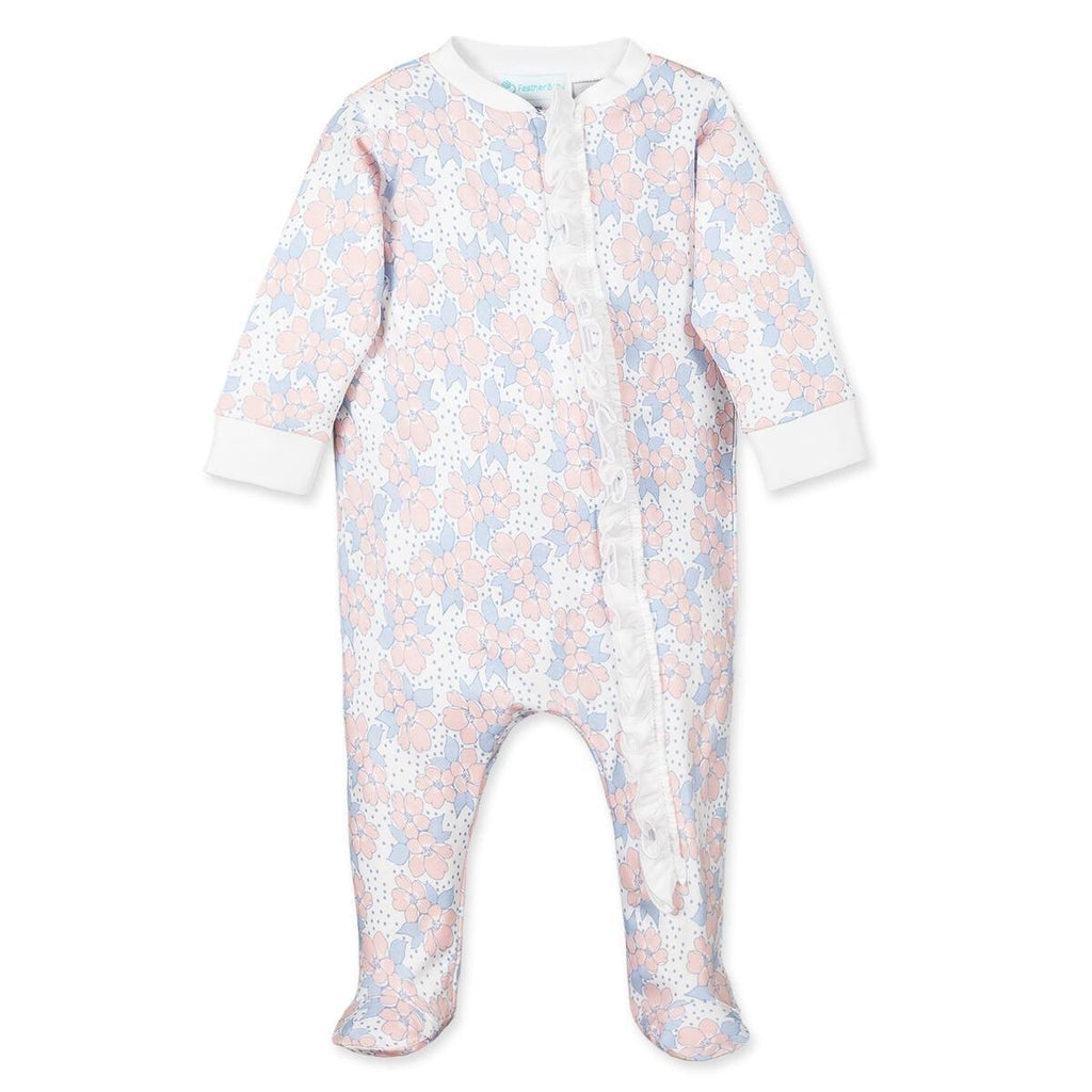 [Free_Shipping]-[Pima_Cotton]-Footies-[Baby_Gift]-[Shower_Gift]-[Designer]-Feather Baby
