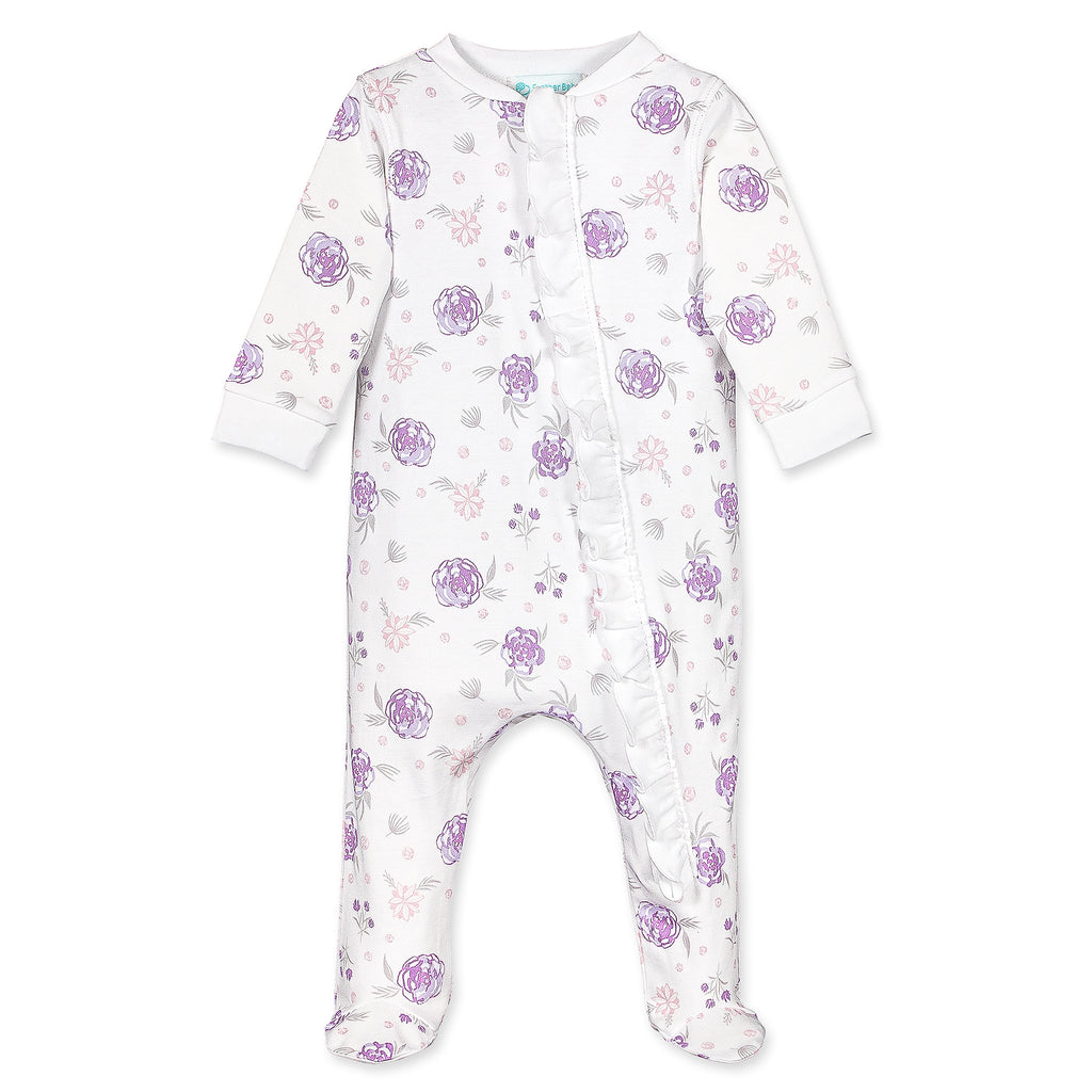 [Free_Shipping]-[Pima_Cotton]-Footies-[Baby_Gift]-[Shower_Gift]-[Designer]-Feather Baby