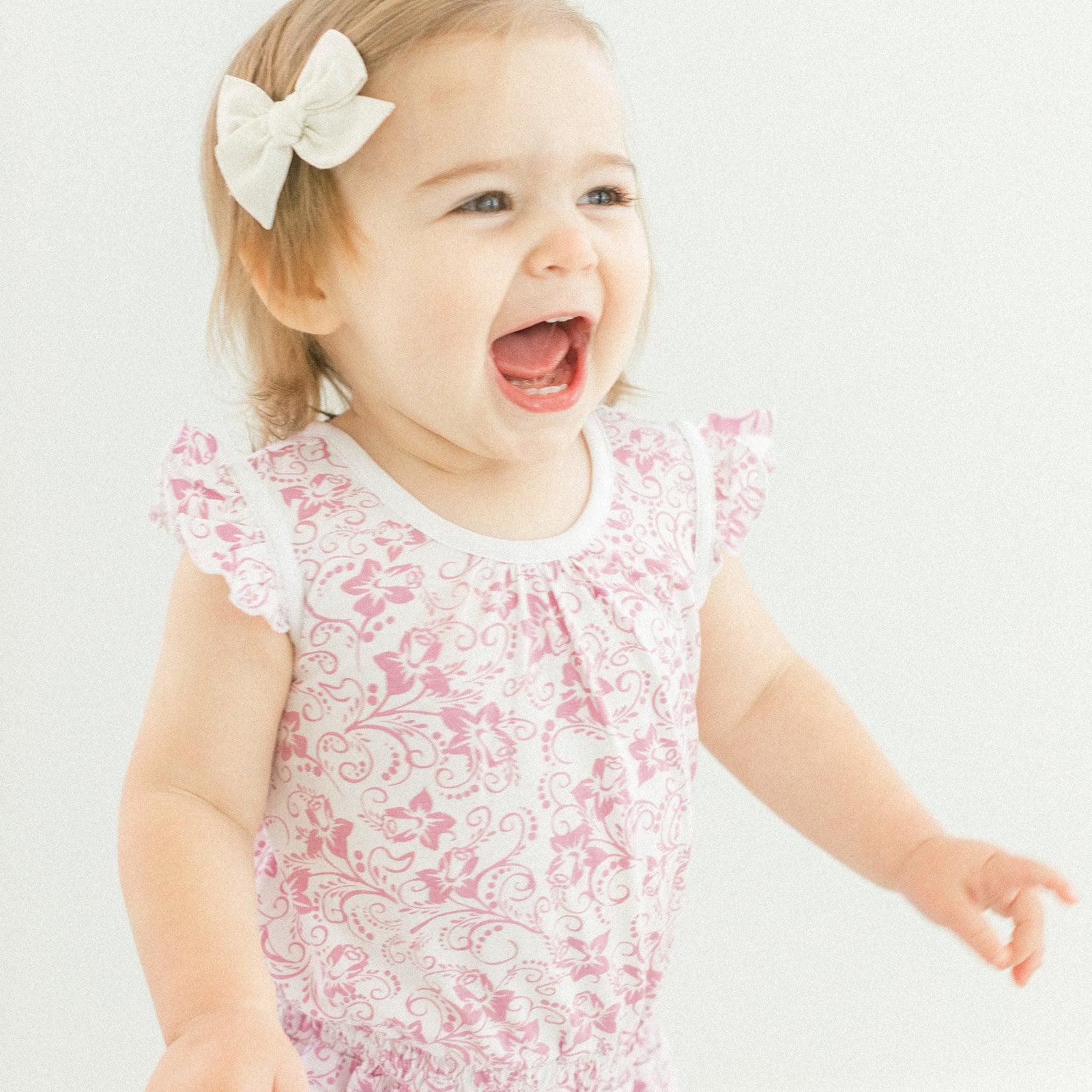 [Free_Shipping]-[Pima_Cotton]-Short Rompers-[Baby_Gift]-[Shower_Gift]-[Designer]-Feather Baby