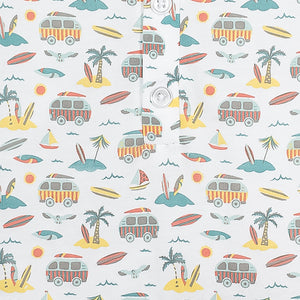 Henley Romper - Surf Camp 100% Pima Cotton