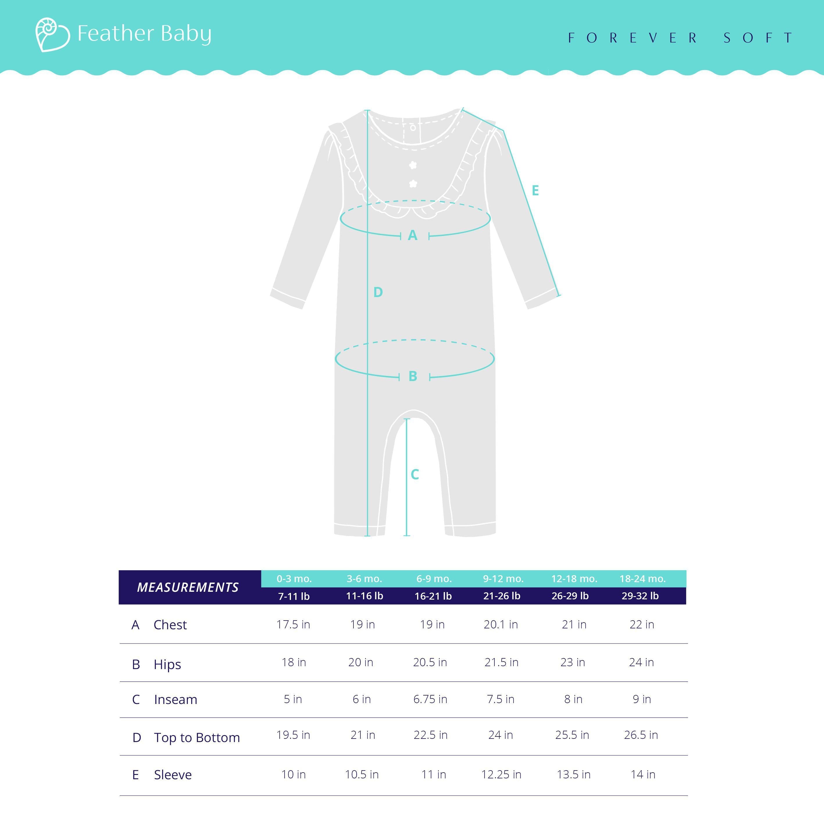 [Free_Shipping]-[Pima_Cotton]-Long Rompers-[Baby_Gift]-[Shower_Gift]-[Designer]-Feather Baby